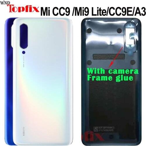 For Xiaomi Mi CC9 Mi 9 Lite Battery Cover Back Glass Housing Back Case Backshell For Xiaomi Mi CC9E Mi A3 Back Battery Cover