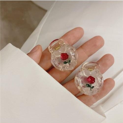 2PC Korean Lovely Flower Geometric Hair Claw Clips Clamp for Women Girls Crab Headband for Hair Washface Accessories Headwear