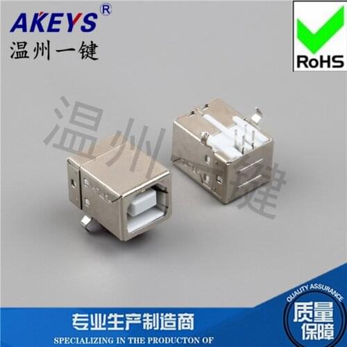 10 Pcs B female 90 degree bending foot interface B type USB female socket board bending foot USB-B-01 printer interface