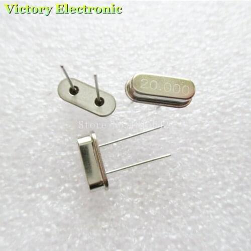 10PCS/Lot Crystal Oscillator Crystal Resonator 20MHz 20M 20.000MHz 20.000M 20.000 49S HC-49S DIP-2 Passive crystal Quartz