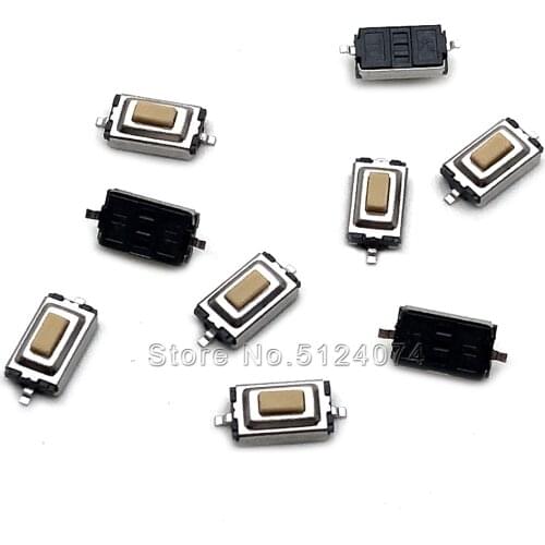 100pcs/lot 3X6X2.5 touch/micro switch 3*6*2.5mm SMD white 2pin key switch copper touch