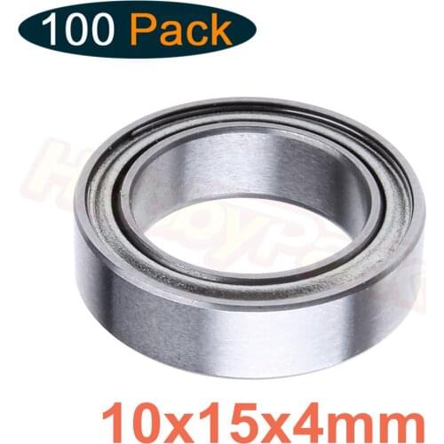 100pcs Ball Bearings 10x15x4mm For 1/10 Traxxas HPI Associated Tamiya Kyosho Axial Redcat HSP Himoto Atomic RC Car Replacement
