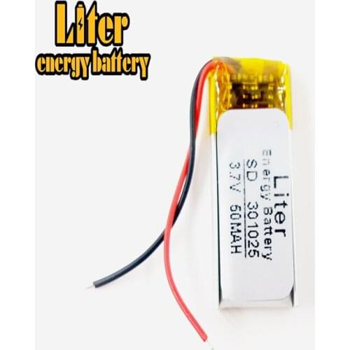3.7V Tablet polymer battery 031025 301025 3.7V 50mah 301225 camera pen Bluetooth headset