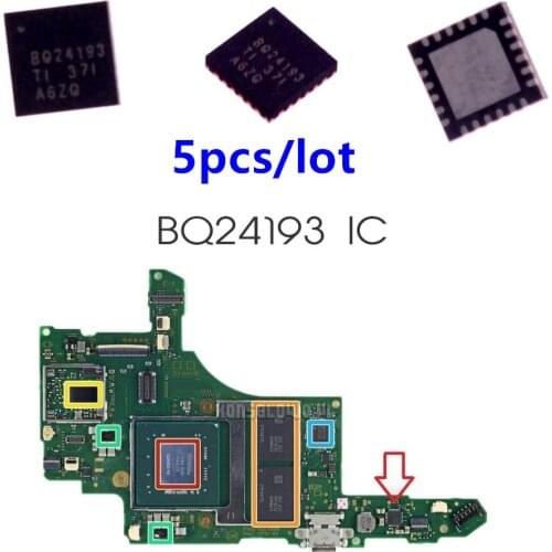 5pcs/lot BQ24193 (BQ24193RGET) Battery Management Charging IC Chip Replacement for Nintendo Switch NS Nintendoswitch Motherboard