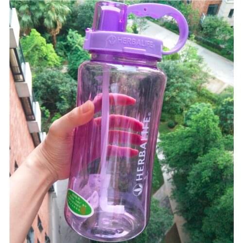 Clearance 6 color 2000ML 64oz adults handgrip Plastic Outdoor Sports climbing Hiking Cycling herbalife big capacity water Bottle