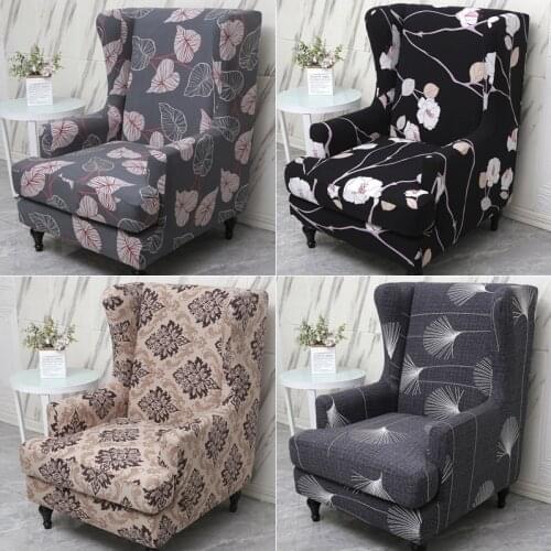 Spandex Wingback Chair Cover Home Armchair Covers for Living Room Wing Back Chair Slipcovers Office Hotel Furniture Protector