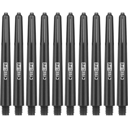 CyeeLife PVC Dart Shafts 10PCS Items Accessories kit,Black/Blue/Clear/Red