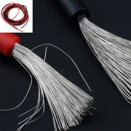 HWEXPRESS 2x 3M 14 Gauge AWG Silicone Rubber Wire Cable Red Black Flexible