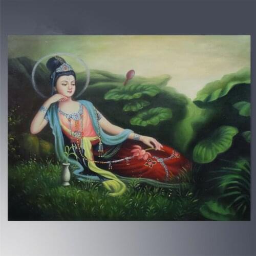 Canvas paintings oil Hand painted Southeast Asia Figure Painting home decor wall art Oil painting #4