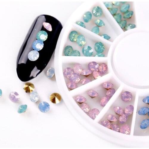 1pc nail art Rhinestones Wheel colorful nail stone 3D decoration Jewelry accessories Manicure tools