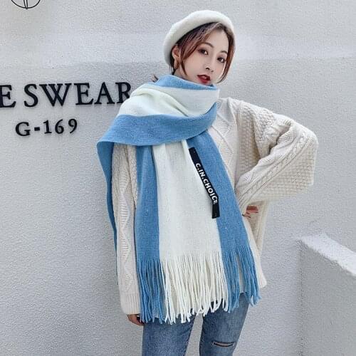 Korean Version Wild Cute Thick Couple Models Girls Wool Scarf Winter Women Autumn Winter Shawl Scarves For Ladies Luxury Brand
