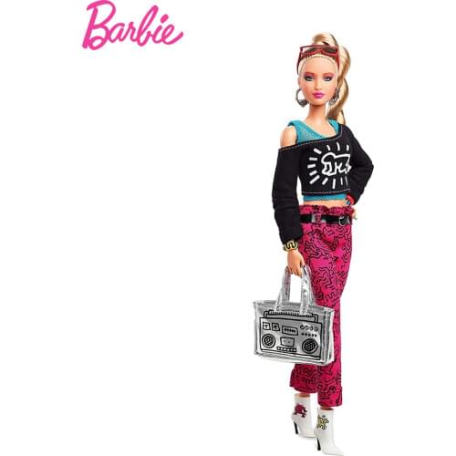 Barbies Keith Haring Collaboration Gold Label Collection Fashion Girl Princess Doll Toys for Birthday Childrens Day Gift FXD87