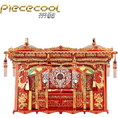 MMZ MODEL Piececool 3D Metal Puzzle model Wedding Bed Model Kits DIY 3D Laser Cutting Model Jigsaw Toys gift for girls