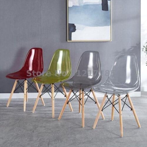 Nordic Home Chair Modern Minimalist Transparent Dining Chair Backrest Stool Net Red Leisure Chair Negotiation Table And Ch