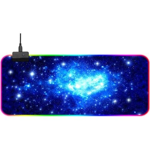 New Computer Mouse Mat RGB LED Lighting PC Computer Starry Sky Illuminated Mouse Pad Gaming Keypad Mat