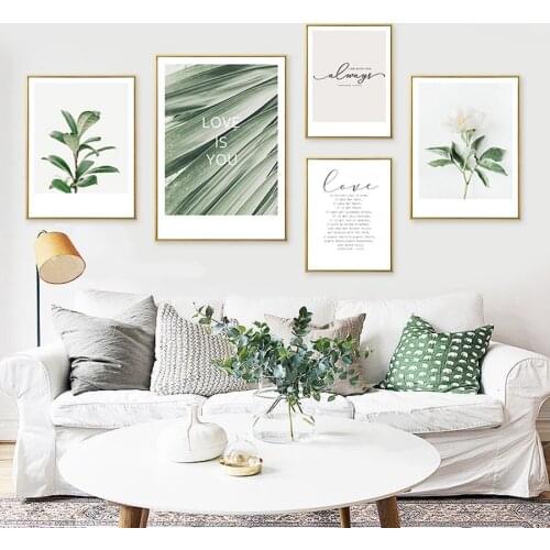 Nordic Home Decor Flower Plants Pictures Modern Simple Fashion Art Wall Paintings Living Room Scandinavian Poster and Prints