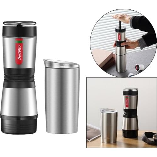 Portable Coffee Maker Espresso Machine Hand Press Capsule Ground Coffee Brewer Portable for Travel, Camping and Picnic