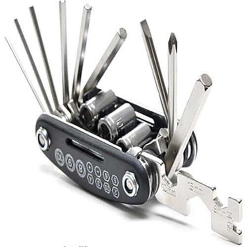 Portable Bicycle Repair Tools Kit Hex Wrench Nut Tire Repair Key Screwdriver Socket Extension Rod Tool Bicycle Accessories