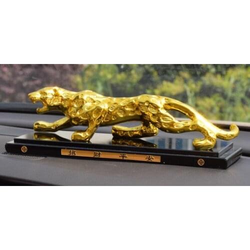 Crafts decoration Fine Leopard head model porch household crafts men money leopard golden silver animal the leopard