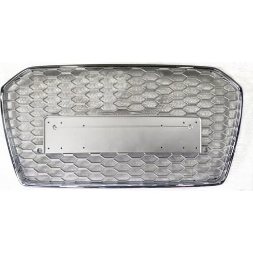 Car Front Bumper Grill Center Grille for Audi A6/S6 2016 2017 2018 (Refit for RS6 Style) car-styling accessories