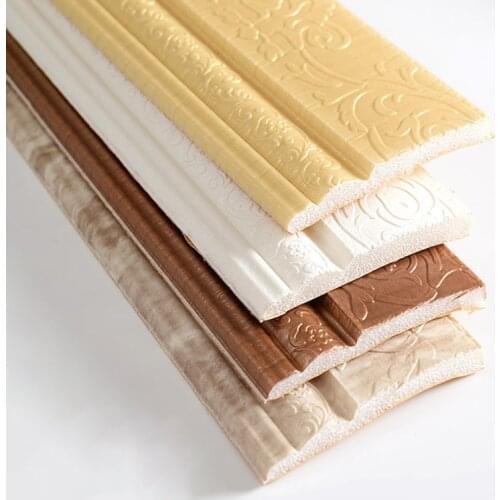 Wall Trim Line Skirting Border 3D Pattern Sticker Decoration Self Adhesive Waterproof Strip