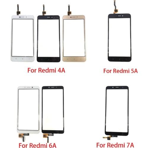 New For Xiaomi Redmi 4A 4X 5A 6A 7A Touch Screen Glass Panel Digitizer Sensor Touchpad Front Glass Panel Repair Spare Parts
