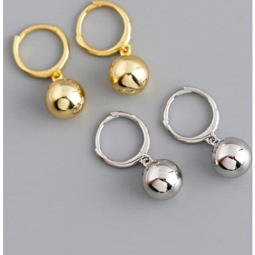 1Pair Fashion Piercing 925 Sterling Silver Dangle Earrings for Women 2020 Trend Jewelry Bead Pendant Earrings