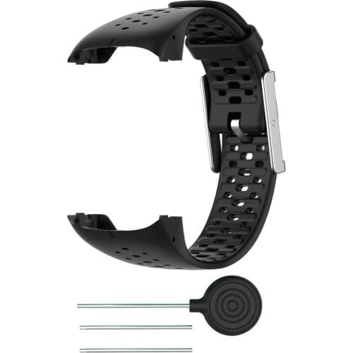 Silicone Watch Band Breathable Replacement Wrist Band Strap With Tools For Polar M400 M430 GPS Running Smart Sports Watch