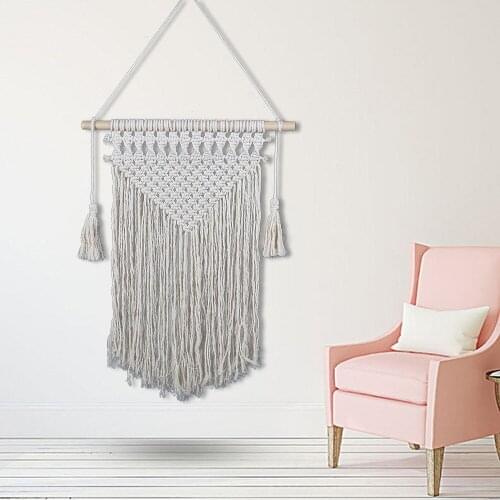 Nordic Knitted Tapestry Wall fabric Macrame Cotton Home Decoration Living Room Mandala Tapestry Bohemian Decor Wedding Supplies