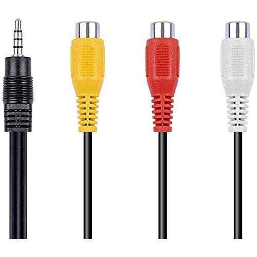 3.5mm Male to 3RCA Female Stereo Audio Cable for Smartphones,MP3, Tablets,Speakers,Home Theater (3.5 to 3RCA 28cm)