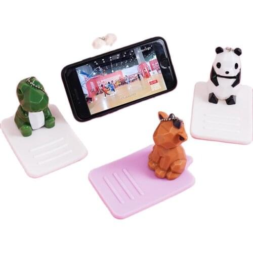 Cute Cartoon Car Desk Mobile Phone Holder Flexible Desk Stand Support Compatible For Smart Phones Support Telephone Accessories