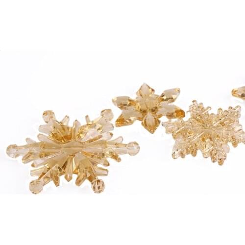 Rhinestone Pendant Glitter Crystal Acrylic Snowflake Ornaments Christmas Decorations for Home Party Craft Scrapbooking Navidad