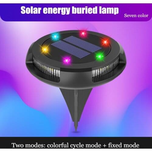 10LED RGB Color Solar Light Home Garden Under Ground Lamp Solar Power Buried Light Outdoor Path Way Decking Yard Lawn Lighting