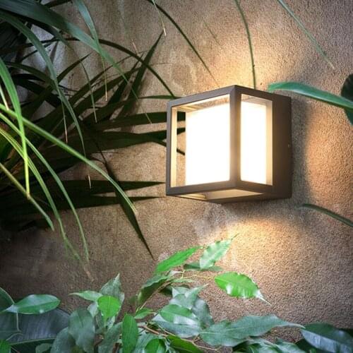 Thrisdar 7W 12W Outdoor Waterproof LED Wall Lamp Aluminum Garden Corridor Wall Light Aisle Hotel Fence Balcony Gate Wall Light