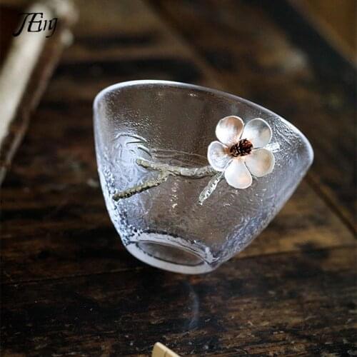 Japanese Hammer Glass Small Tea Cup Tin High Temperature Glass Single Cup Main Personal Cup Kung Fu Tea Set