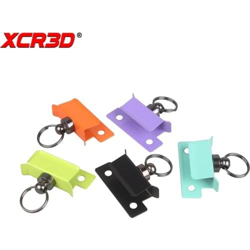 XCR3D 4pcs 3D Printer Parts Heated Bed Glass Platform Retainer Clamp Clip Stainless Steel Plate Holder with Pull Ring Ender 3