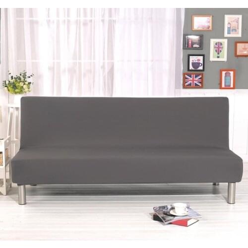 Protector Slipcover Without Armrests Home Textile Sofa Cover Solid Color All-inclusive Folding Stretch Sofa Bed Sofa Cover