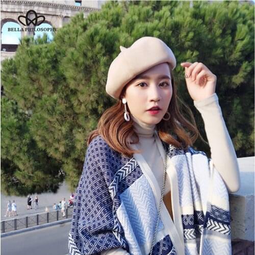 Bella Philosophy 2018 Casual winter hat cap women skullies beanies lantern cap female hat for ladies suede hats