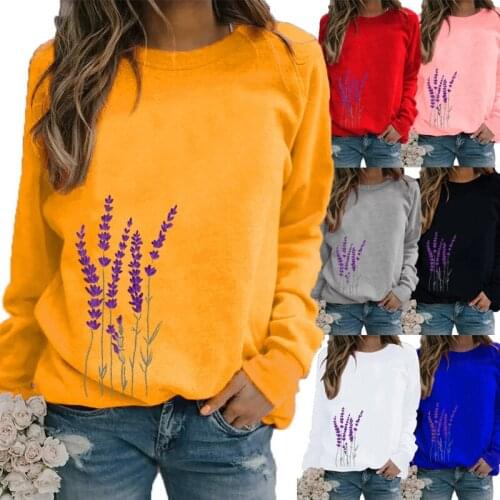 Womens Winter Printed Round Neck Comfortable Sports T-shirt Plus Size Casual Long Sleeve Tops Sweatshirt