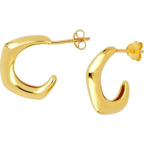 Curved Stud Earrings 925 Sterling Silver Ear Needle Fashion CZ Exquisite Jewelry For Women Light Luxury Earrings Birthday Gifts