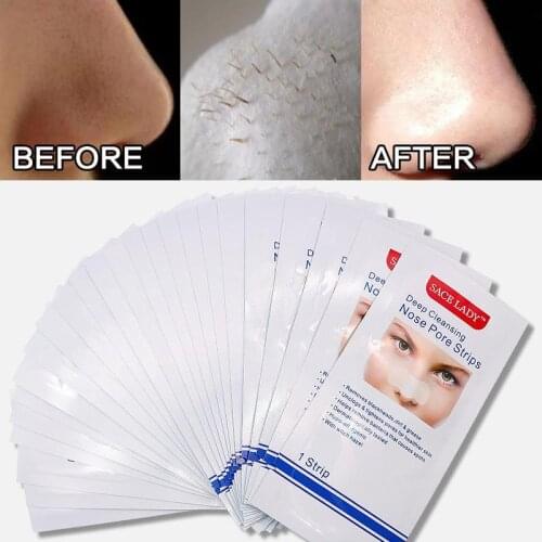 10 Pcs Blackhead Remover Deep Nose Pore Cleasing Strip Nose Sticker Pig Nose Mask Nasal Pore Strip Deep Clean