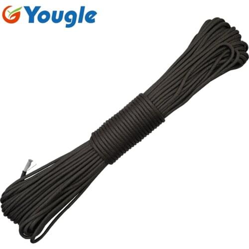 100 Feet 31 Meters 4mm 10 Strands 550 Parachute Cord Paracord Flame Retardant Cord Cable Tent Guyline Wind Rope Clothesline