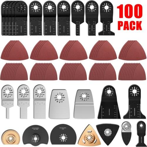 100pcs Oscillating Multi Tool Saw Blades Accessories,for Renovator Power Tool,metal Cutting Dremel Electric Tools Accessories