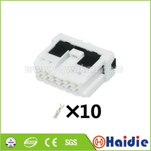 2sets 10pin auto plastic wiring cable harness unsealed connector with terminals 7223-6717