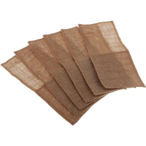 6pcs Burlap Holders Cutlery Holder Cutlery Bag Party Tableware