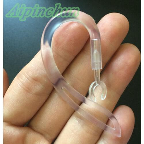 Aipinchun 1Pcs Soft 6mm 360 Degree Rotary Telescopic Silicone Earhooks earloops ear hooks loops for Bluetooth Headset Headphone