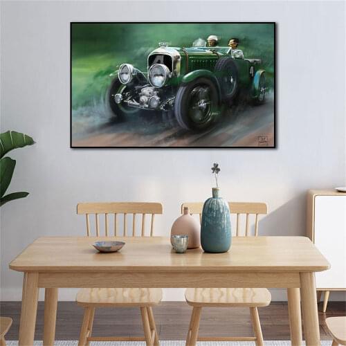 Bentley Blower Art AUTOMOBILE Vintage Classic Car Poster Print On Canvas Painting Home Decor Wall Art Picture For Living Room