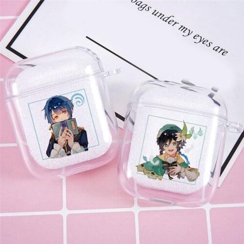 Cute Anime Genshin Impact Earphone Case for AirPods 1 2 Pattern Soft TPU Wireless Bluetooth Headphone Cover Protect Accessories