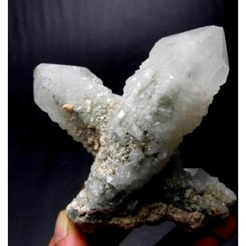 203g Elestial Skeletal Scepter Quartz on Matrix - crystals and stones healing Mineral specimen Home Decor feng shui XX0624/30