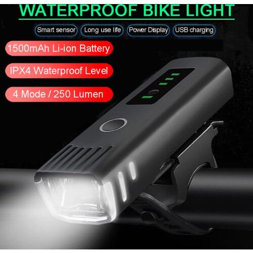 Smart Sensor Headlight Waterproof Cycling Bike Headlight LED Night Cycling Mountain Bike Headlight Bicycle Accessories Mountain